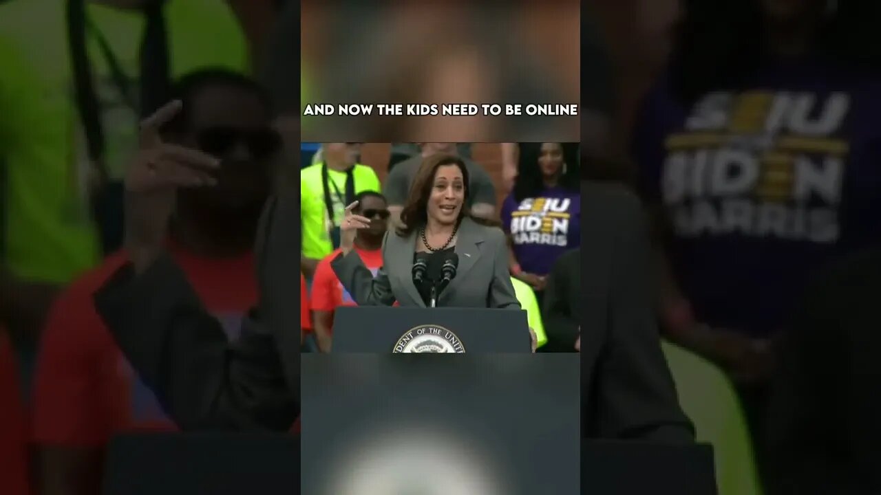 Kamala Harris tells joke then forgets to stop laughing