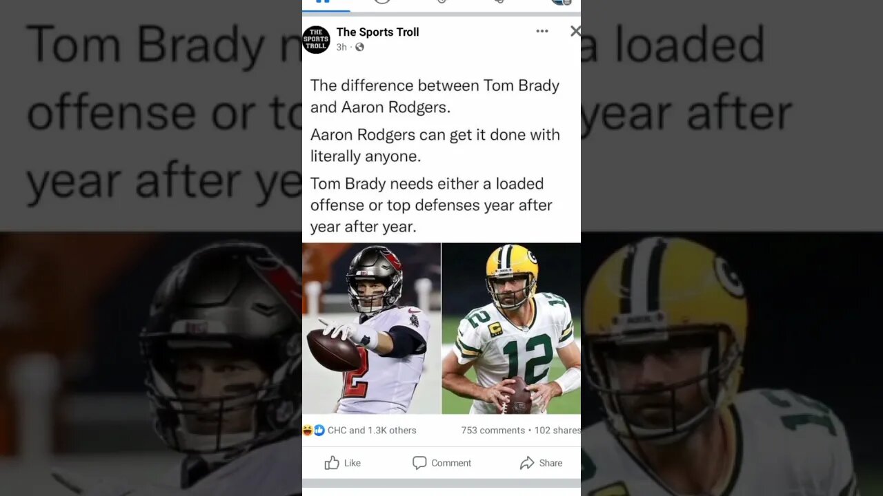 #aaronrodgers vs. #tombrady