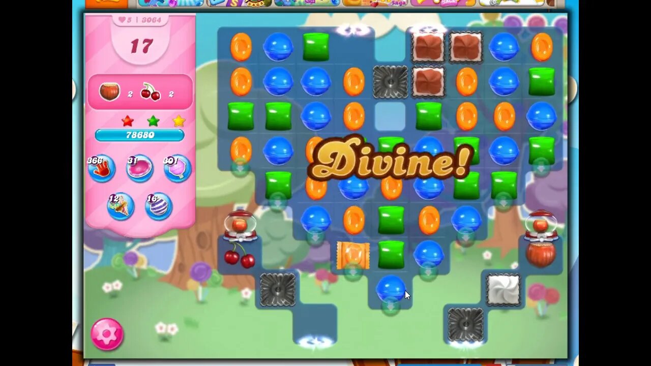 Candy Crush Level 3064 Talkthrough, 20 Moves 0 Boosters