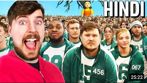 $456,000 Squid Game In Real Life! mrbeast hindi! Squid game season 2 Mr beast Hindi Video