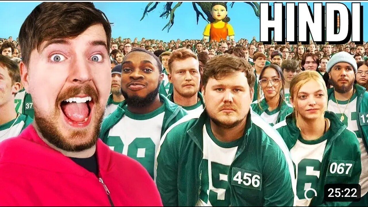 $456,000 Squid Game In Real Life! mrbeast hindi! Squid game season 2 Mr beast Hindi Video