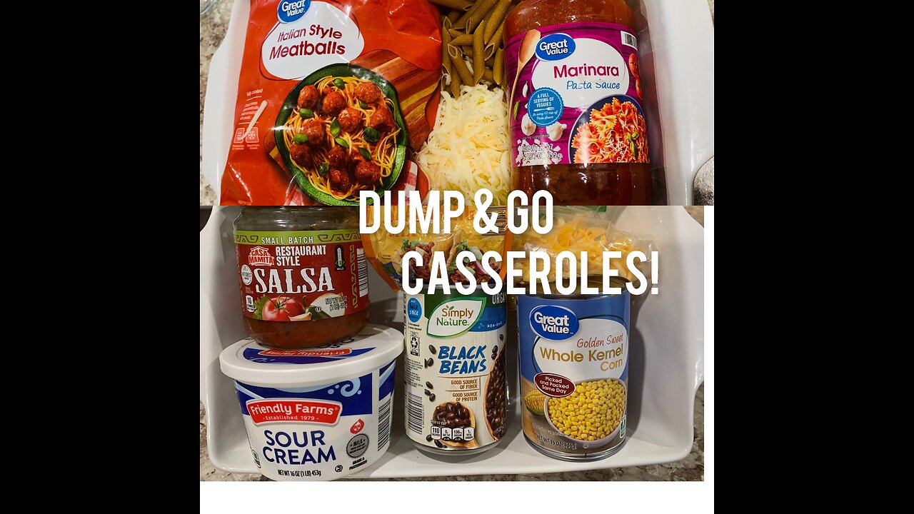 DUMP & GO CASSEROLES / 3 Casserole Dinner Recipe