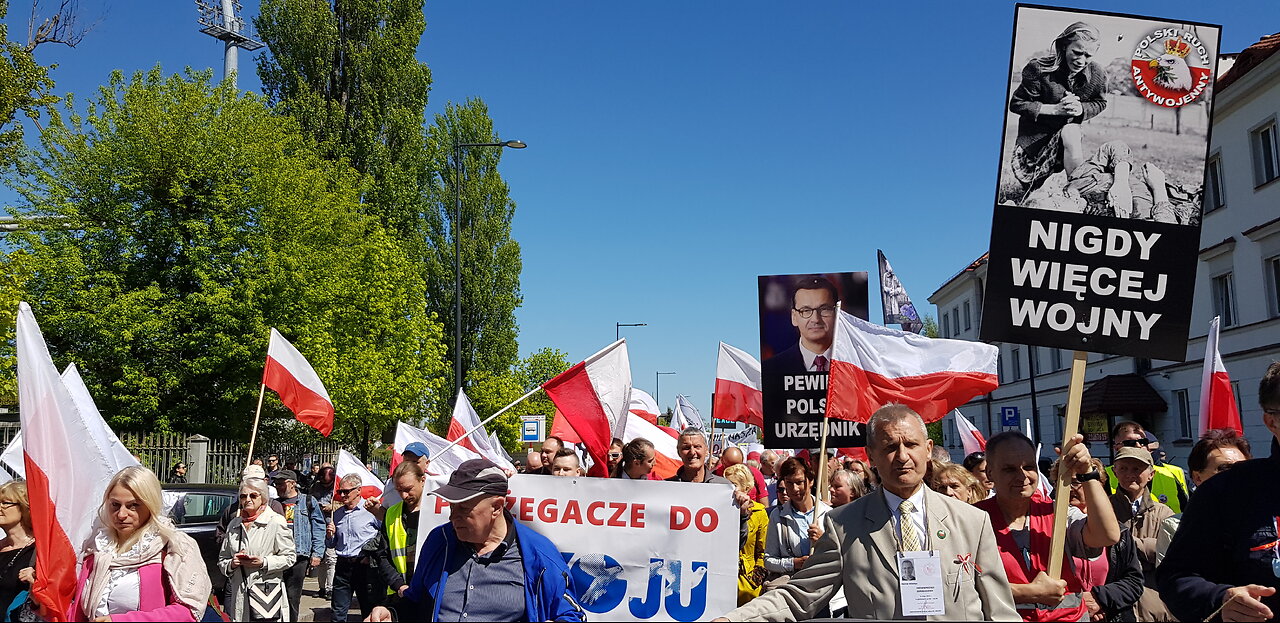 1.05.2023 r. - #MarszPokoju, #Warszawa, #Polska. Wideorelacja - część 6/14.