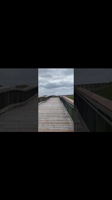 Walking the board walk at the beach
