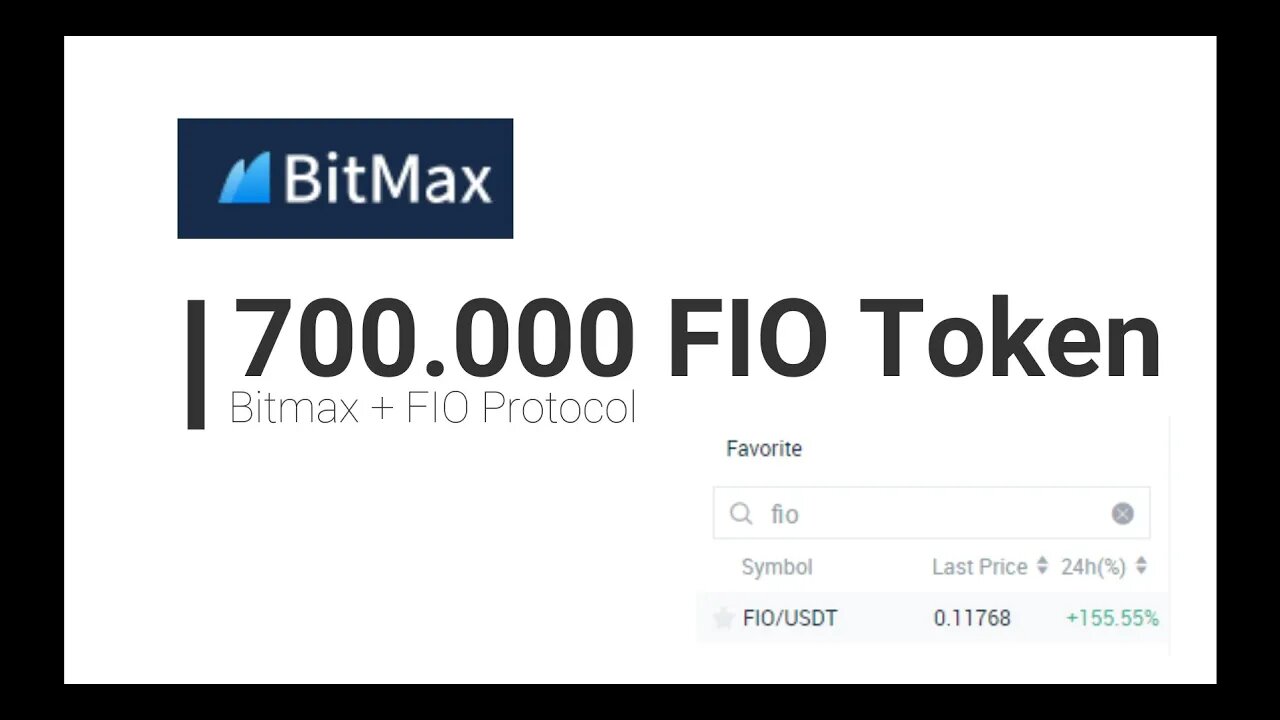 Finalizado - Airdrop - Bitmax - 700.000 FIO TOKEN