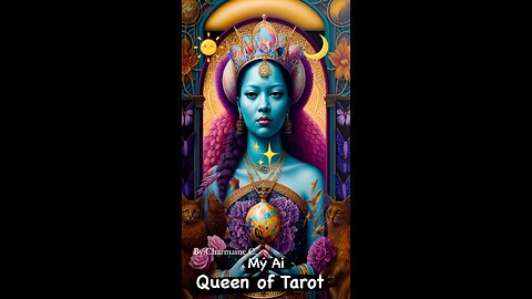 👑Queen of Tarot ☀️✨🌙#viral #tarot #ai #aiartwork