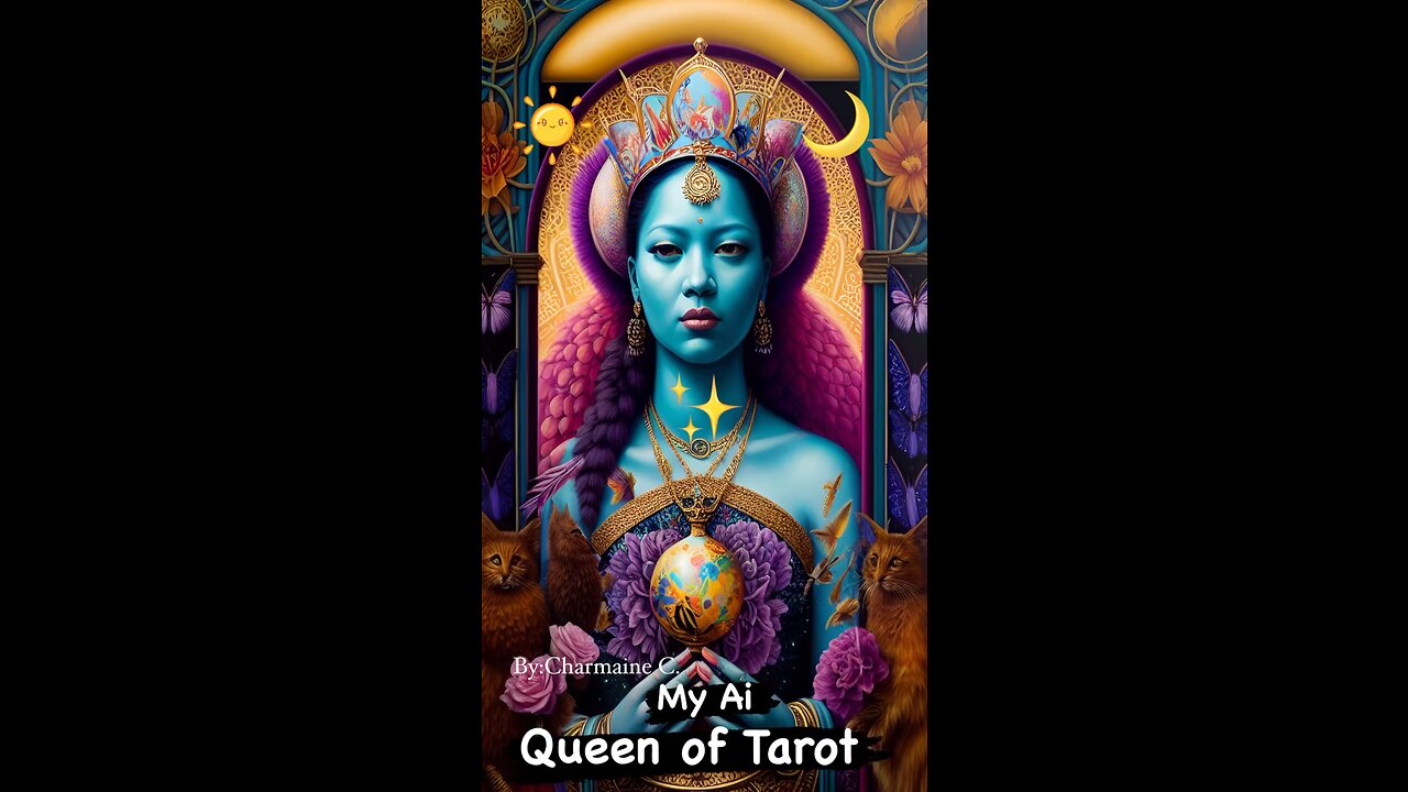 👑Queen of Tarot ☀️✨🌙#viral #tarot #ai #aiartwork