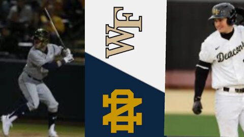 Wake Forest vs #18 Notre Dame Highlights | 2022 College Baseball Highlights