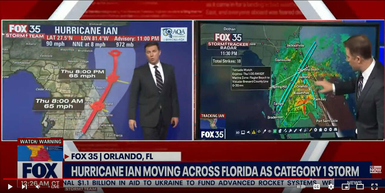 Hurricane IAN - FOX-35 (9-29-22)