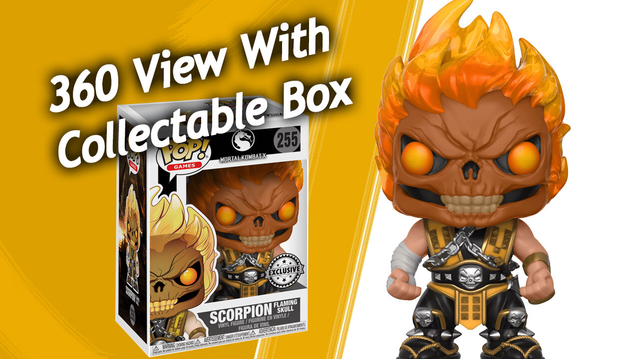 Scorpion Flaming Skull #255 Mortal Kombat X Funko Pop Collectables, 360 View, Product Links