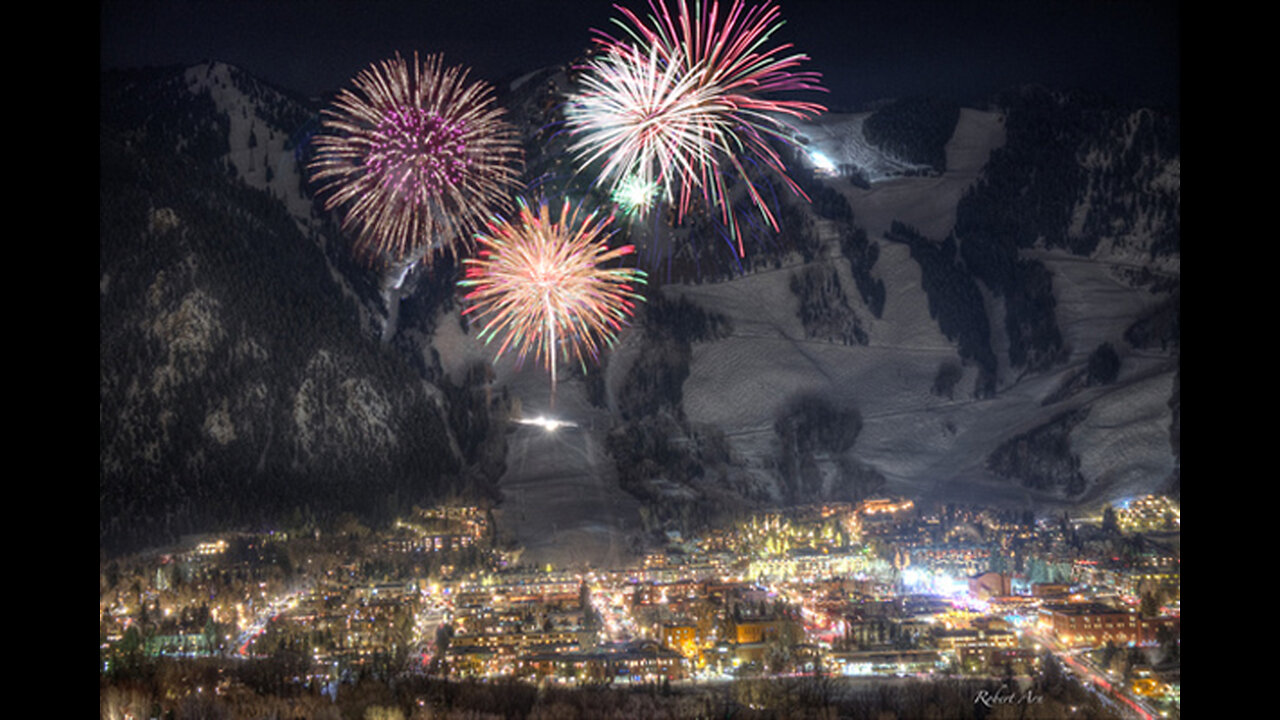 beautiful sky in happy new year
