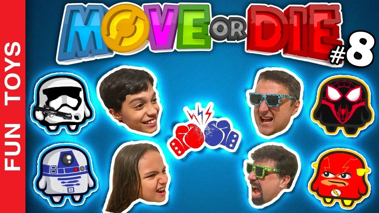 MOVE OR DIE #8 - Adultos Vs. Crianças - Flash, Homem-Aranha, R2-D2, Stormtrooper, Batalha em Família