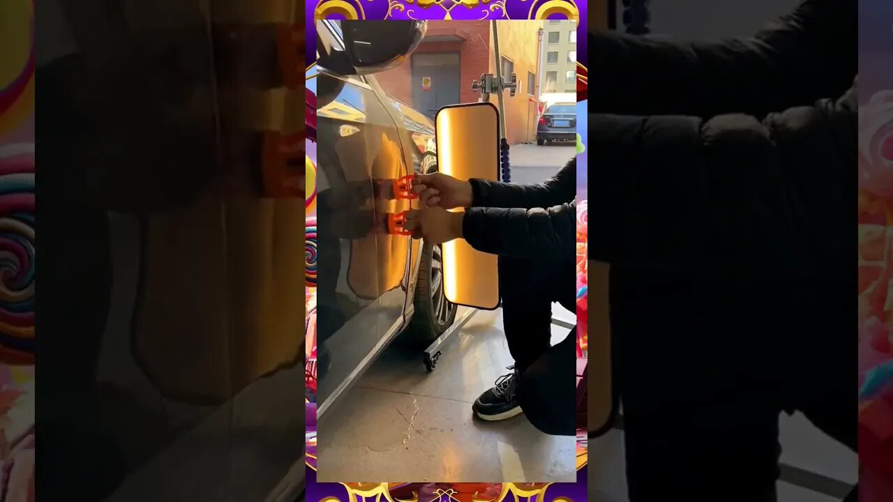 Process of repairing dented car doors- Good tools and machinery make work easy