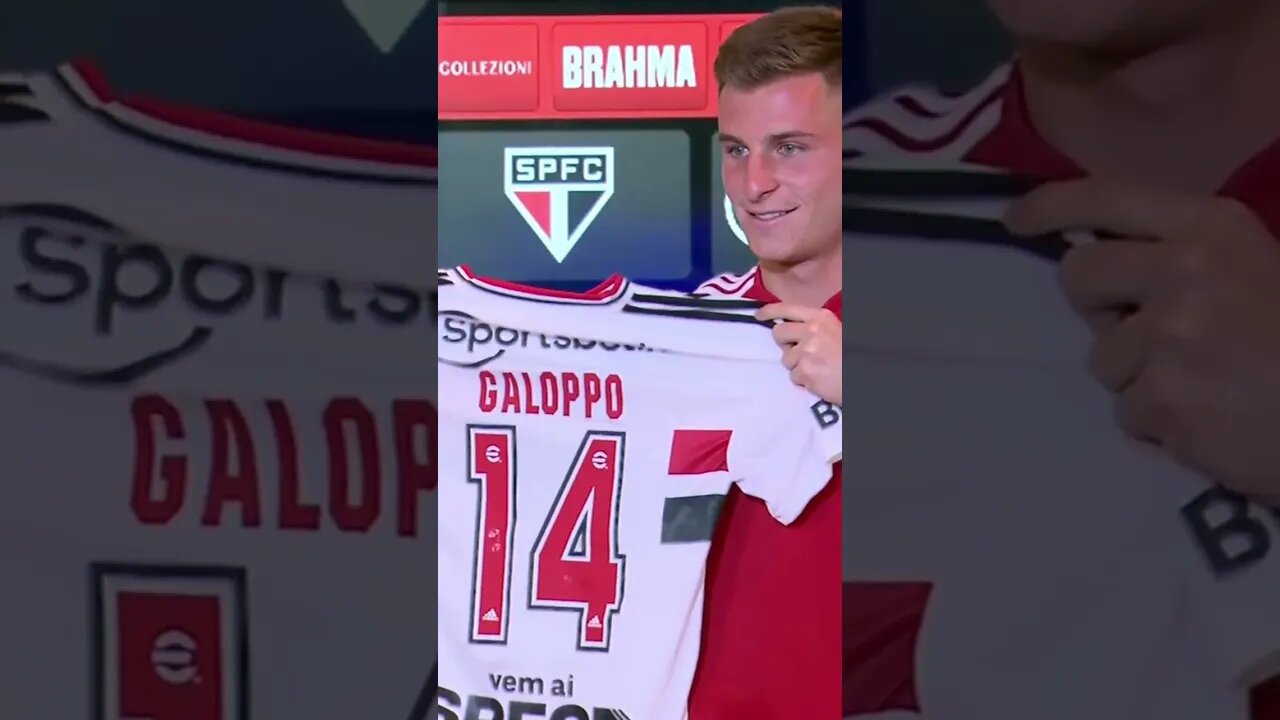 GIULIANO GALOPPO CHEGA AO SÃO PAULO E VESTE A CAMISA 14 #shorts #saopaulo #galoppo