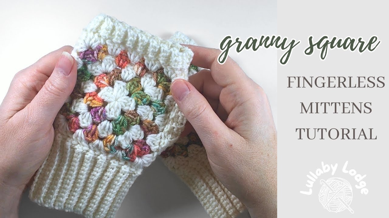 How To Crochet the Cutest Granny Square Fingerless Gloves