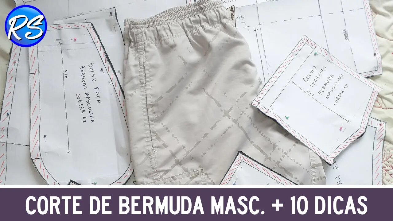 Corte de Bermuda Masculina +10 dicas + Bônus - EP 154