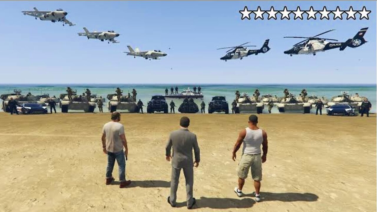 What Happens If U Get 10 Stars in GTA 5 - GTA5 game