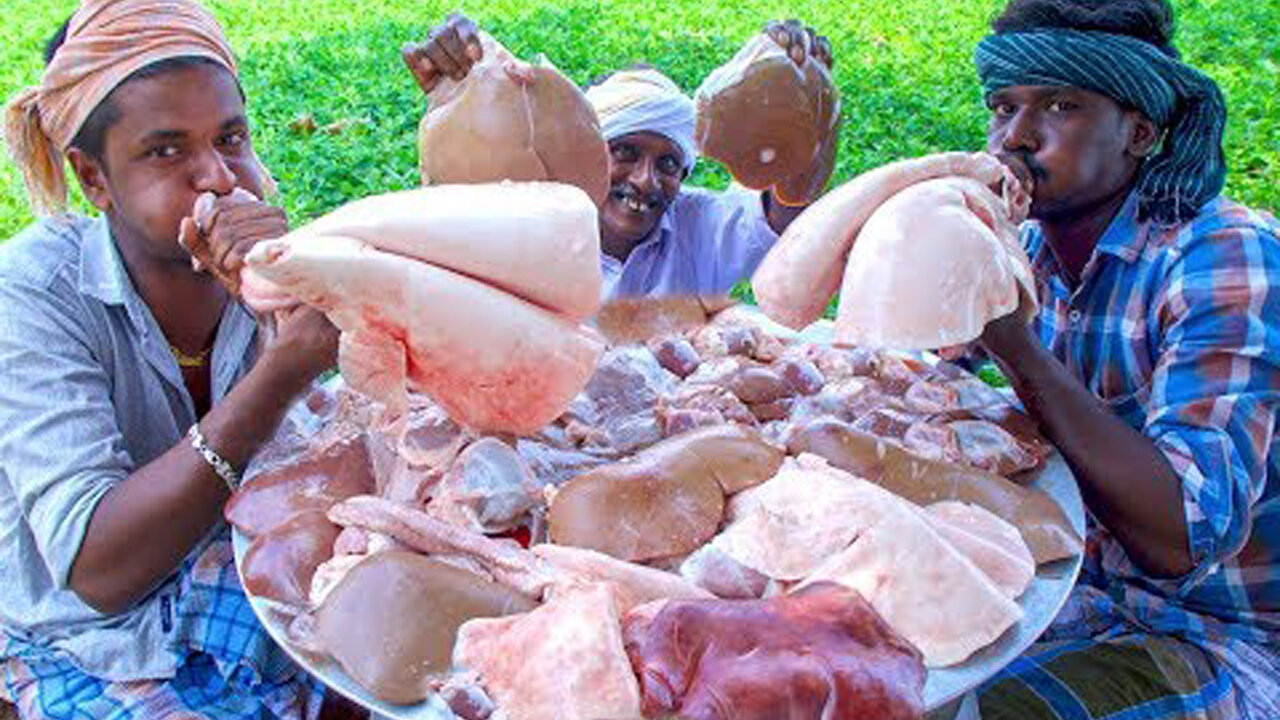 GOAT PARTS Cooking | Goat Heart | Goat Liver | Goat Kidney | Goat Lungs