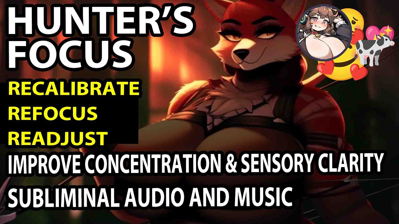 👀 Hunter's Focus 🐺Improve Concentration, Senses and Focus on Goals Subliminal Audio and Music 🎶🐄💖