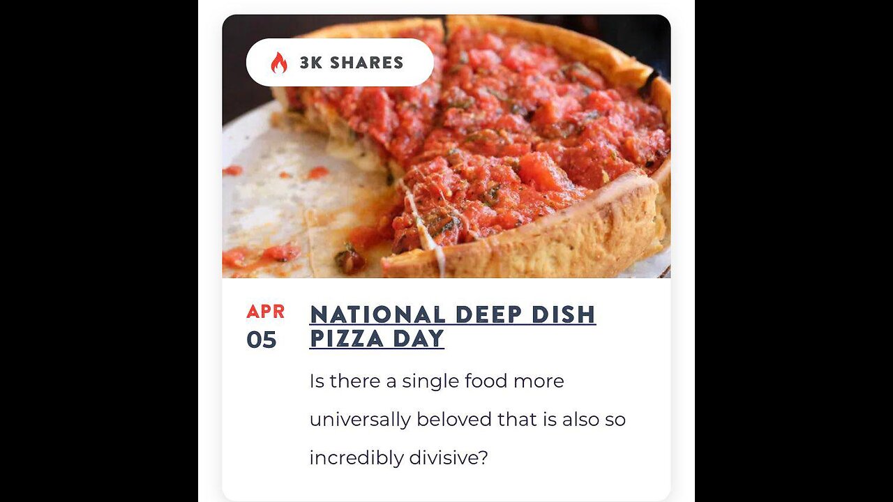 #582 NATIONAL DEEP DISH PIZZA DAY LIVE FROM PROC 04.05.23