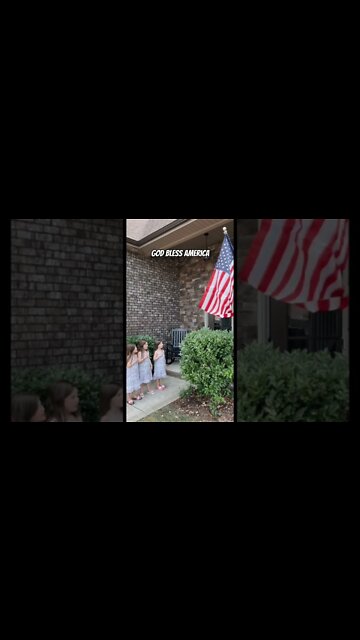 Triplet sisters learn the Pledge of Allegiance to the Flag of The United States of America #shorts