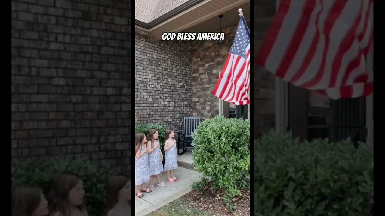 Triplet sisters learn the Pledge of Allegiance to the Flag of The United States of America #shorts