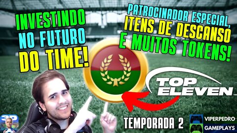 CONQUISTAS do PATROCINADOR ESPECIAL no TOP ELEVEN 2022, ITENS DE DESCANSO E MUITOS TOKENS NA CONTA!