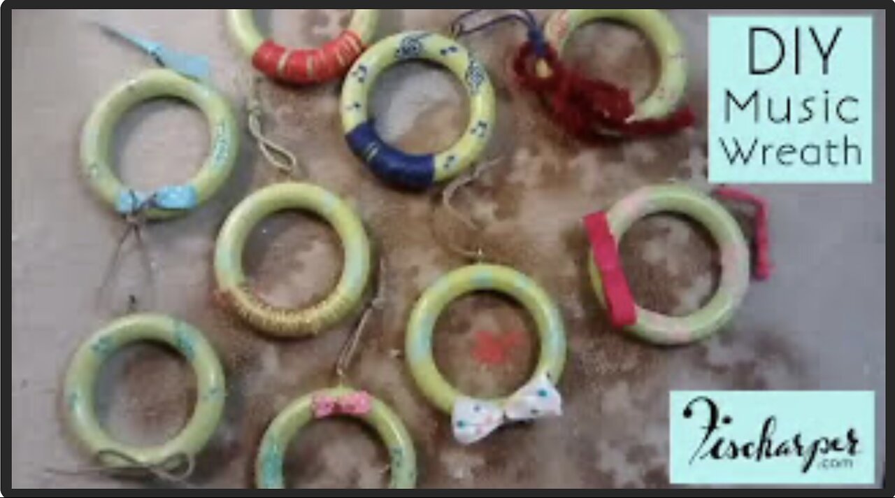 Christmas Wreath DIY // Curtain Ring UPCYCLE // Fischarper