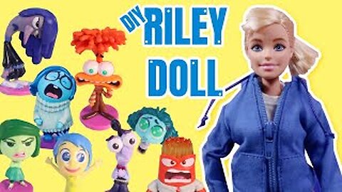 Inside Out Movie DIY Barbie Riley Doll Makeover Closet Outfits