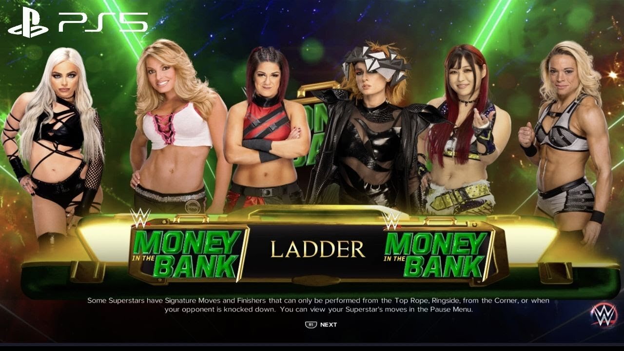 Women's WWE Money in the Bank 2023 Becky Lynch Trish Stratus Bayley Zoey Stark Liv Morgan