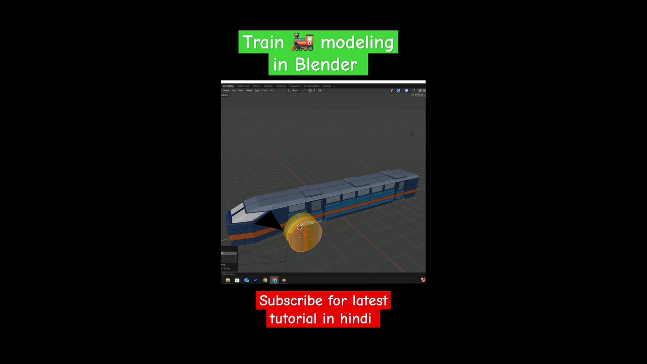 train modeling in blender