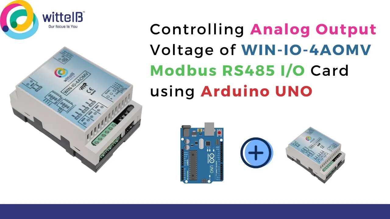 Controlling Analog Output Voltage of WIN IO 4AOMV Modbus RS485 IO Card using Arduino UNO | WittelB |