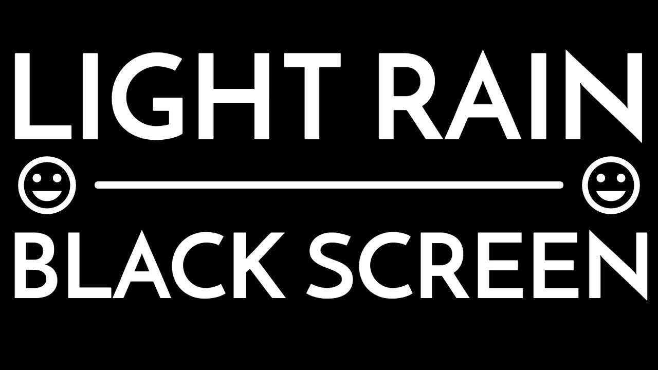 🌧Goodnight. 😴Sleep tight. 🦇Don't let the bedbugs bite. | LIGHT RAIN BLACK SCREEN