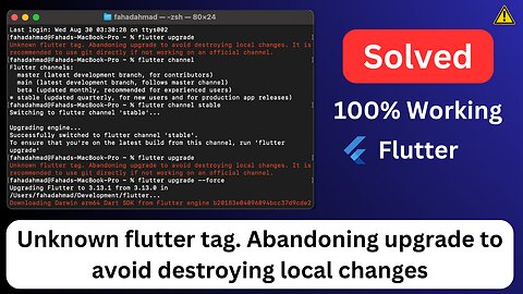 [SOLVED] Unknown flutter tag. Abandoning upgrade to avoid destroying local changes