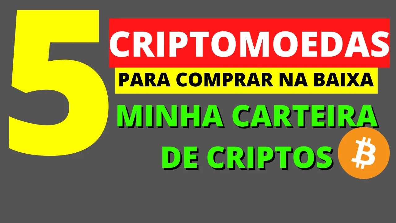 CRIPTOMOEDAS PARA COMPRAR NA QUEDA AGORA (Minha Carteira de Criptomoedas)
