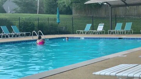 Grant at swimming pool