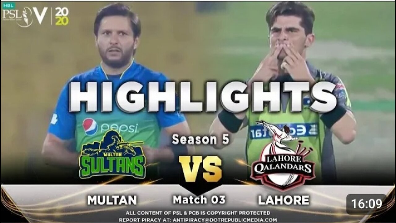 Lahore Qalandars vs Multan Sultans | Full Match Highlights | Match 3 | 21 Feb | HBL PSL 5