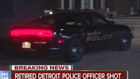 Retired police officer shot in Detroit