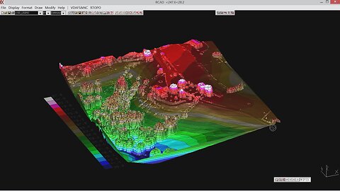 RTOPO LT, Drawing of XYZ and 4D files of points, triangulation and contour lines