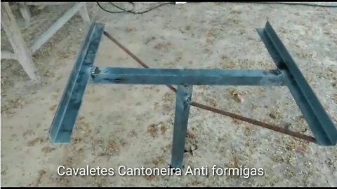 Fazendo Cavaletes Cantoneira Anti formigas e cano PVC no concreto #Nordeste