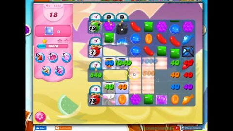 Candy Crush Level 1243 Talkthrough, 28 Moves 0 Boosters