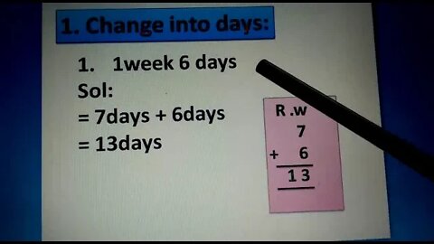 CLASS 3 MATHS B WEEK & DAYS PART 1