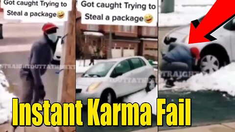 Porch Bandit Gets Instant Karma When His Driving Skills Fail Him And Leads To Arrest