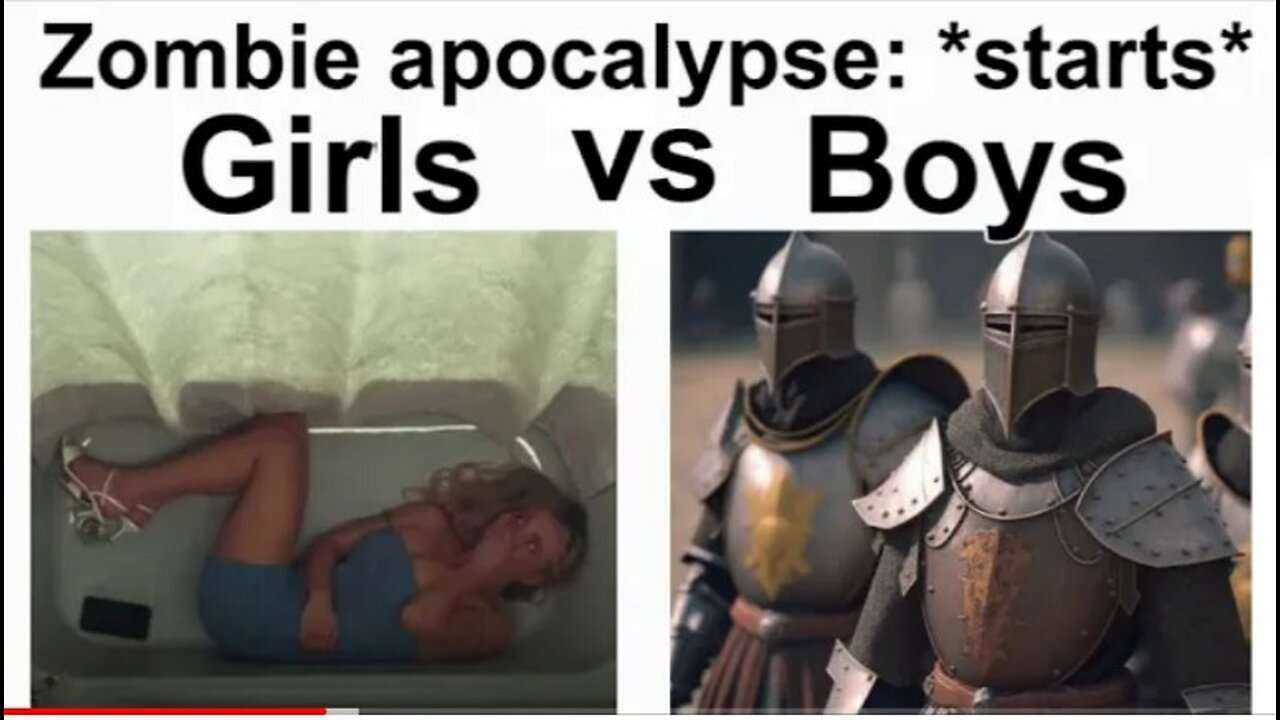 Boys vs Girls memes Zombie Apocalypse