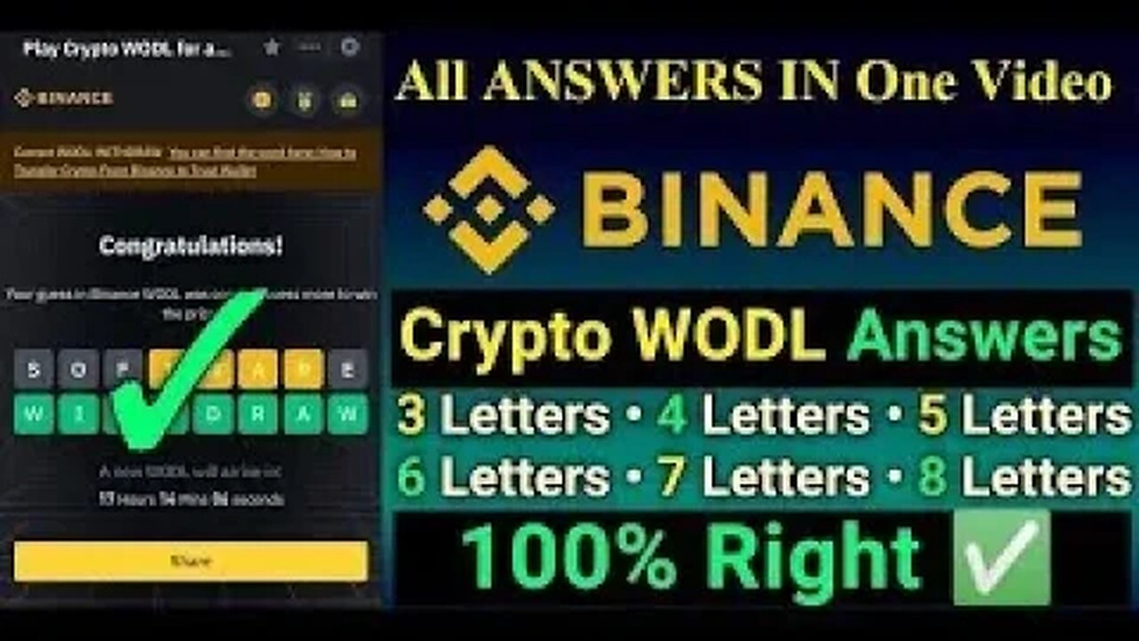 Today Binance Crypto WODL Answer | Today 2/10/23 Binance All Wodle Letter Answer | Theme Defi