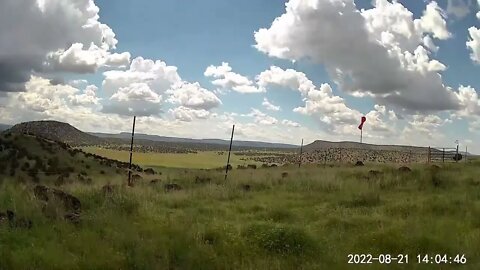 Time lapse of clouds moving to build a extremely large storm