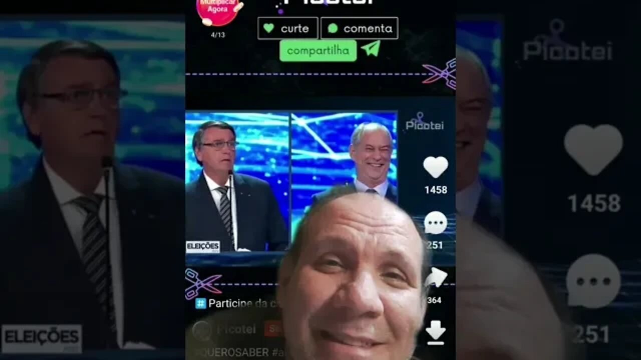 Olha a Carinha do Ciro rindo da briga de Bolsonaro com a Vera Magalhães