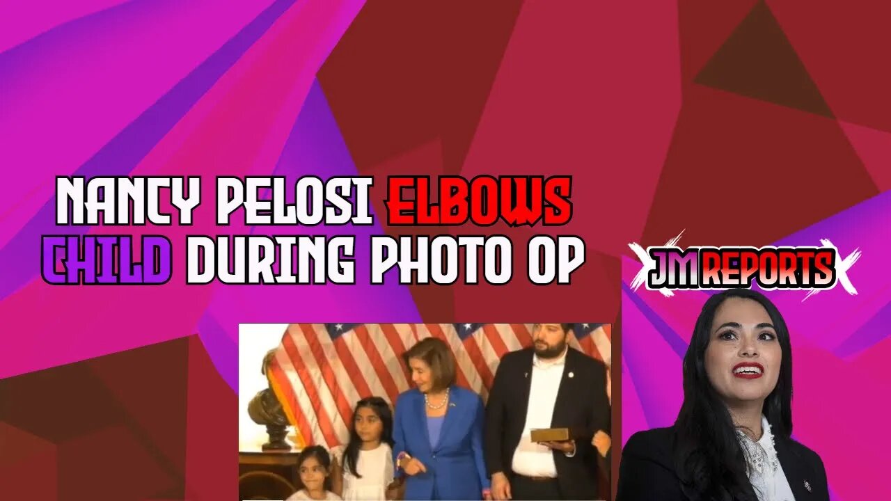 Nancy Pelosi elbows Mayra Flores daughter during a photo op