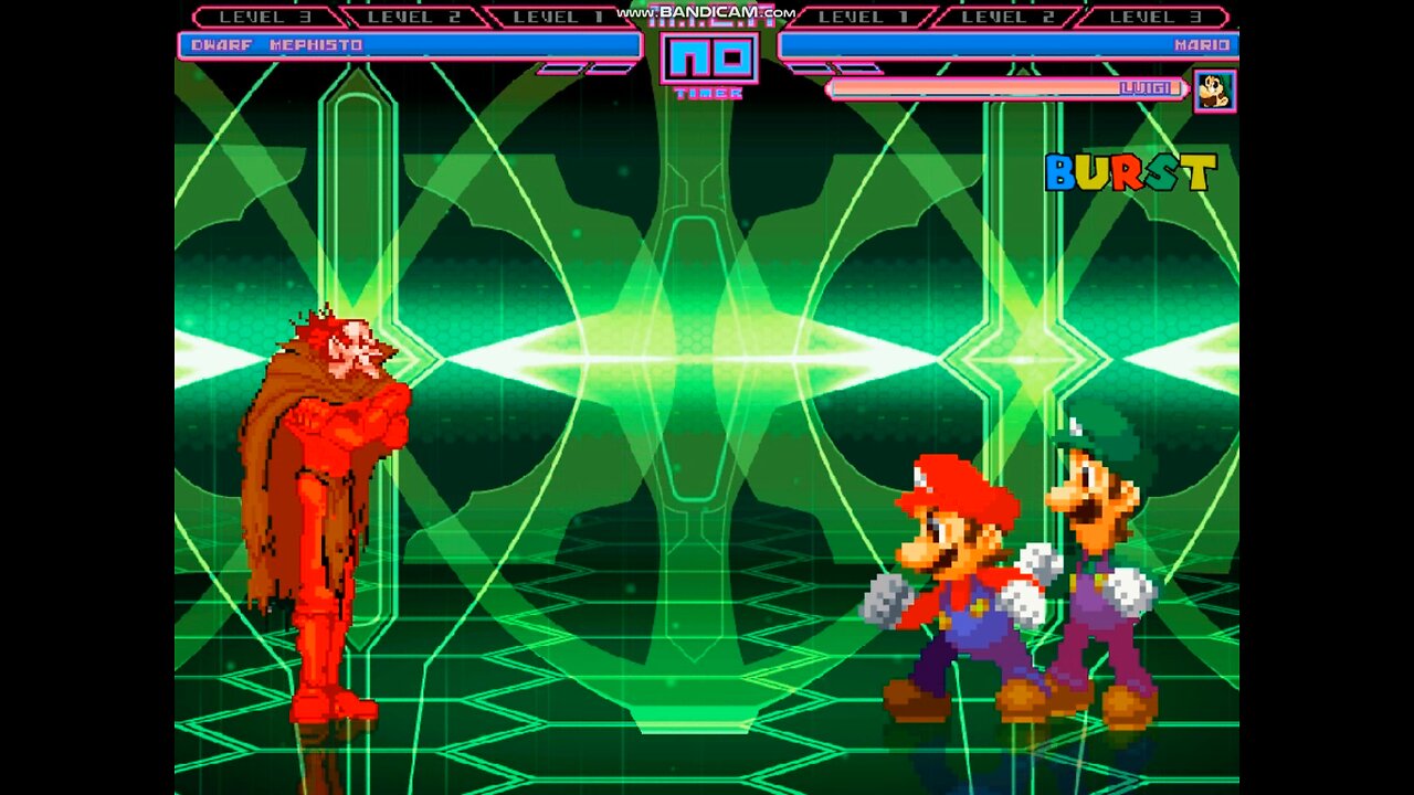 MUGEN - Dwarf Mephisto vs. Mario & Luigi