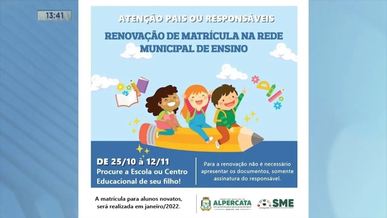 Renovação matrícula Alpercata